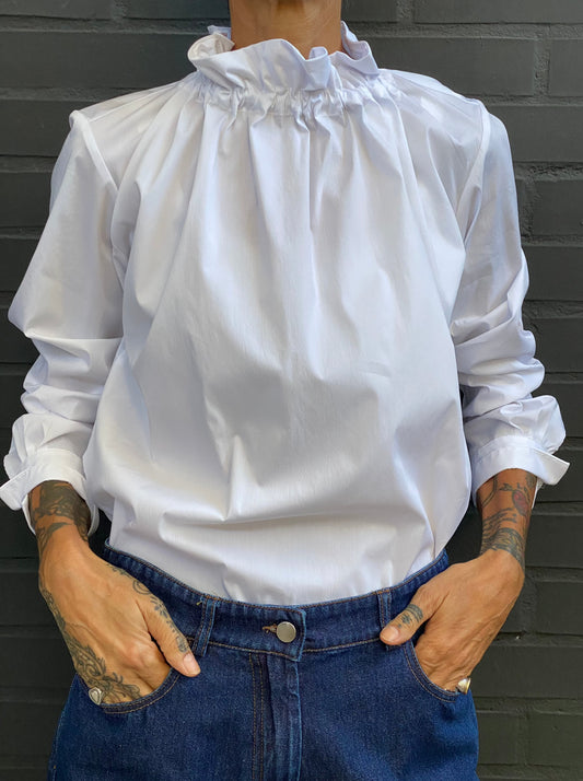 Ruffled collar blouse