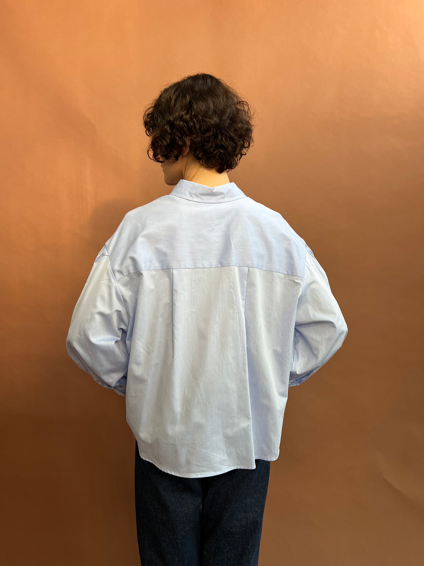 Dropped shoulder Korean shirt with ruching