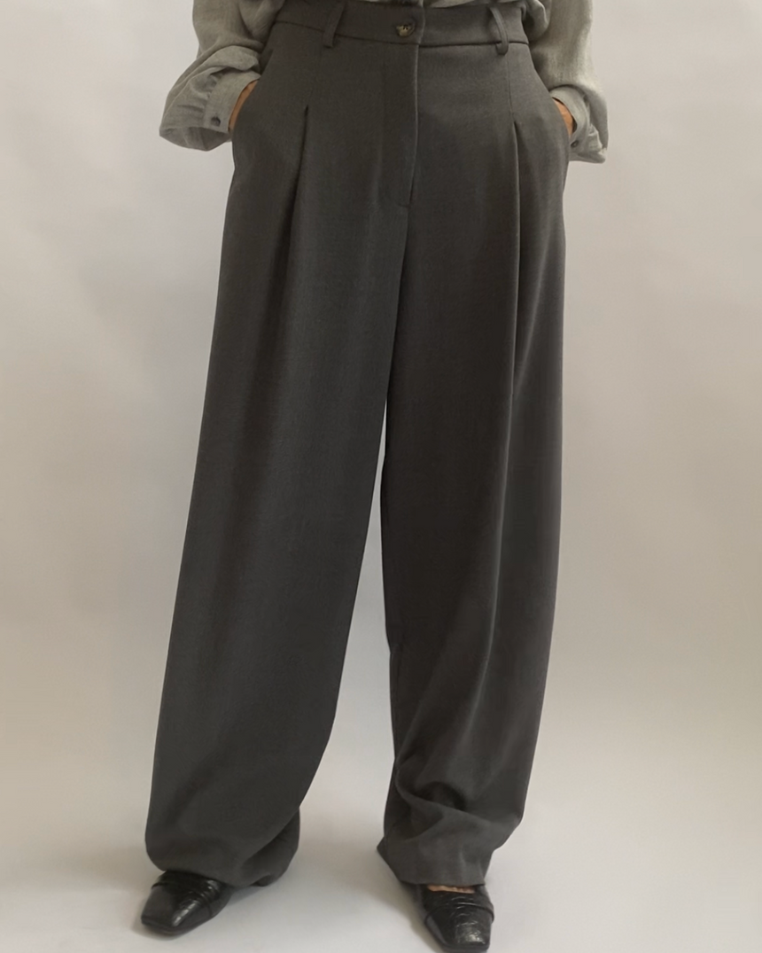 Pantalone in twill di viscosa