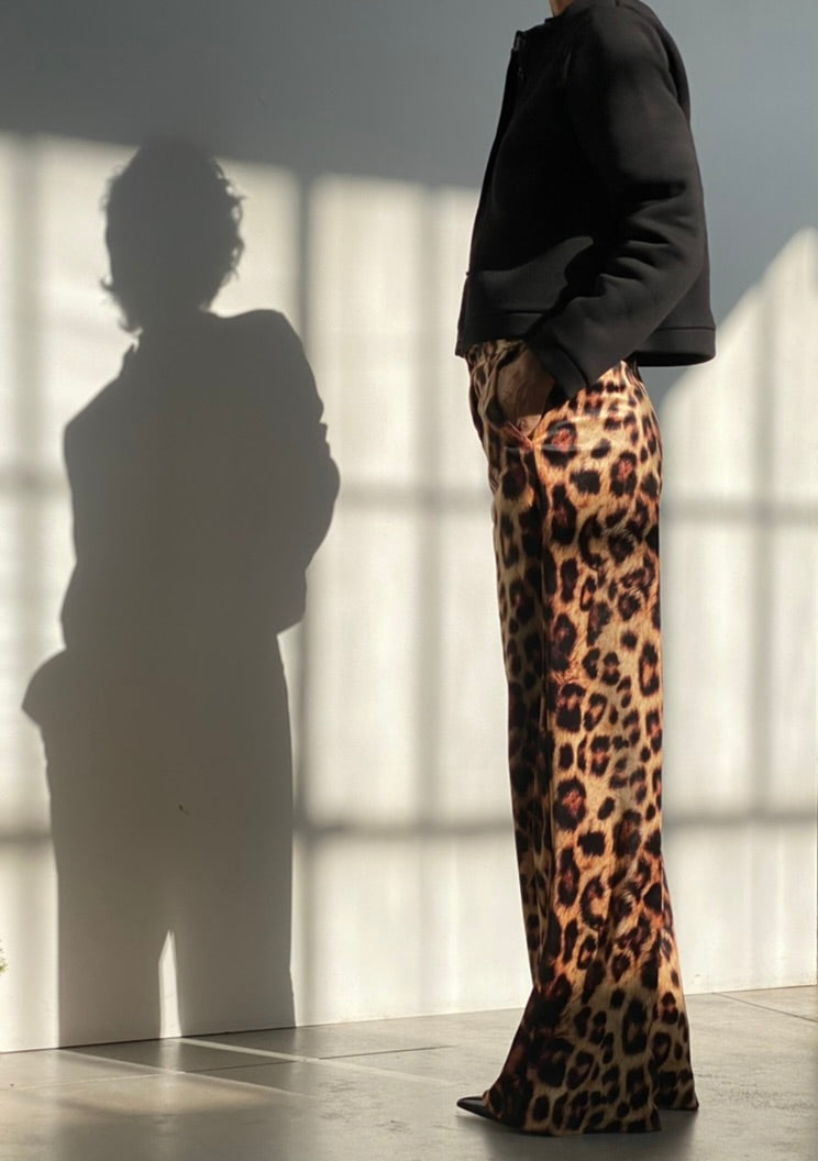 Spotted palazzo trousers