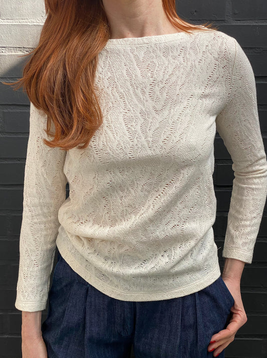 Macramé boat sweater