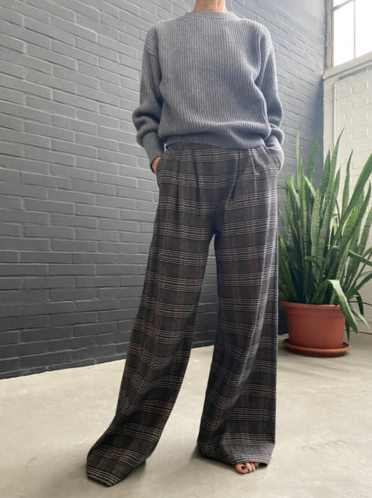 Long tartan pants