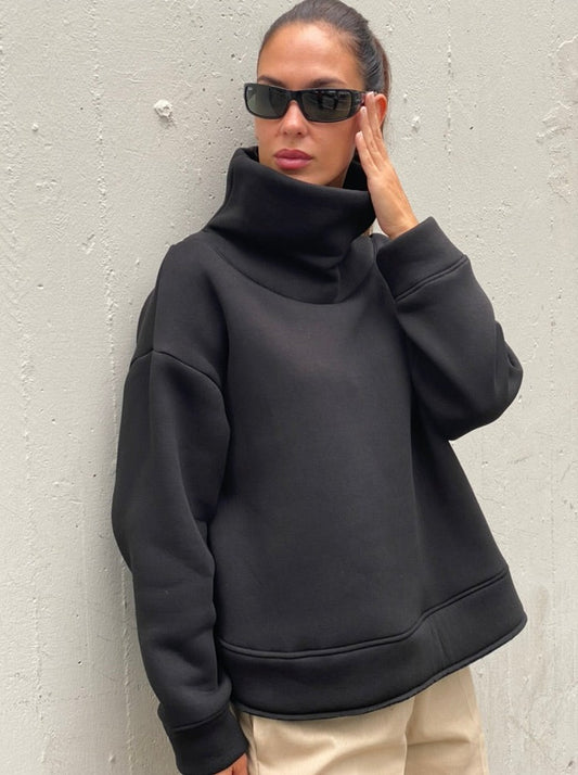 High neck sweatshirt