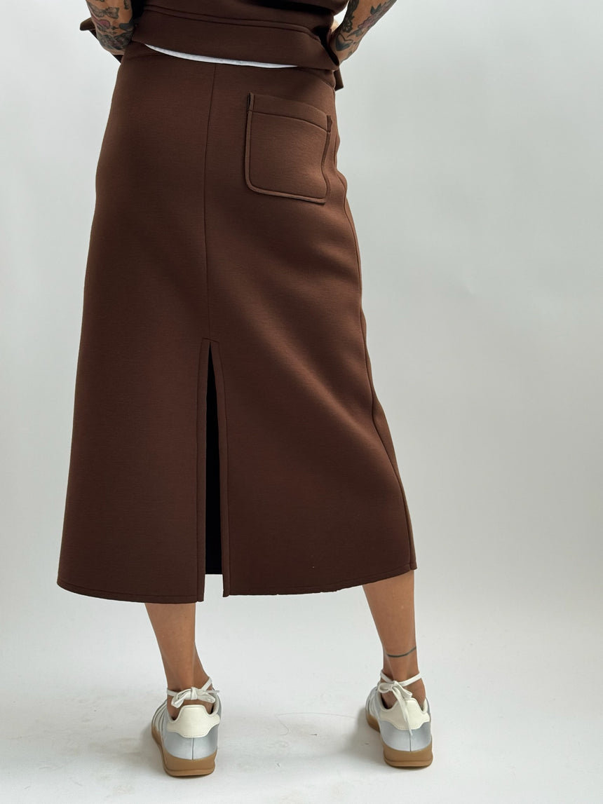 Gonna longuette neoprene