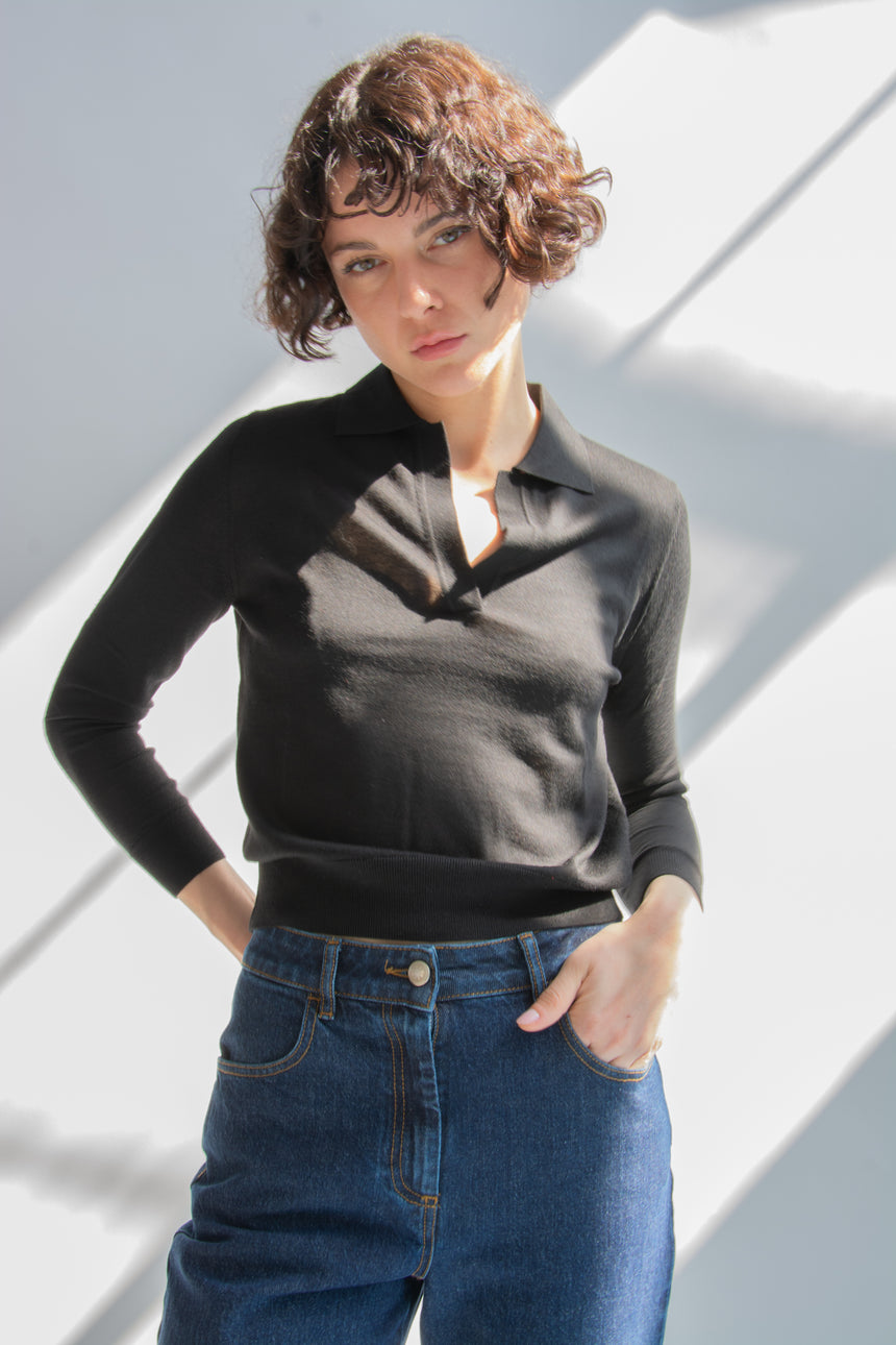 Polo lana seta