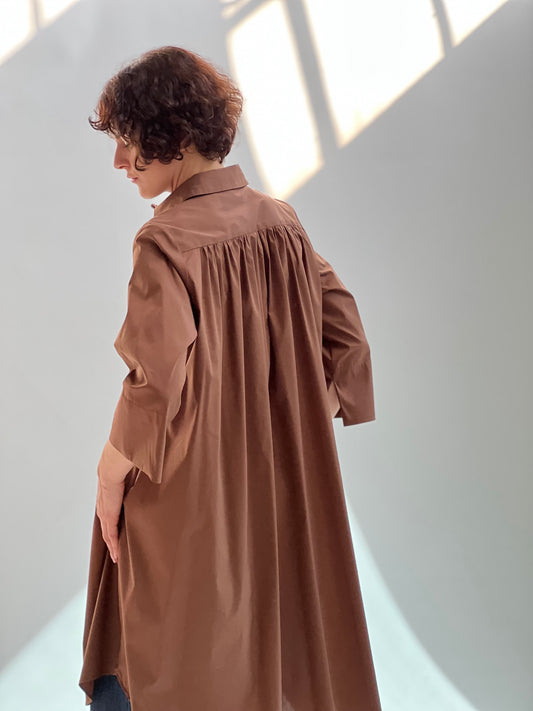Knee-length shirt dress