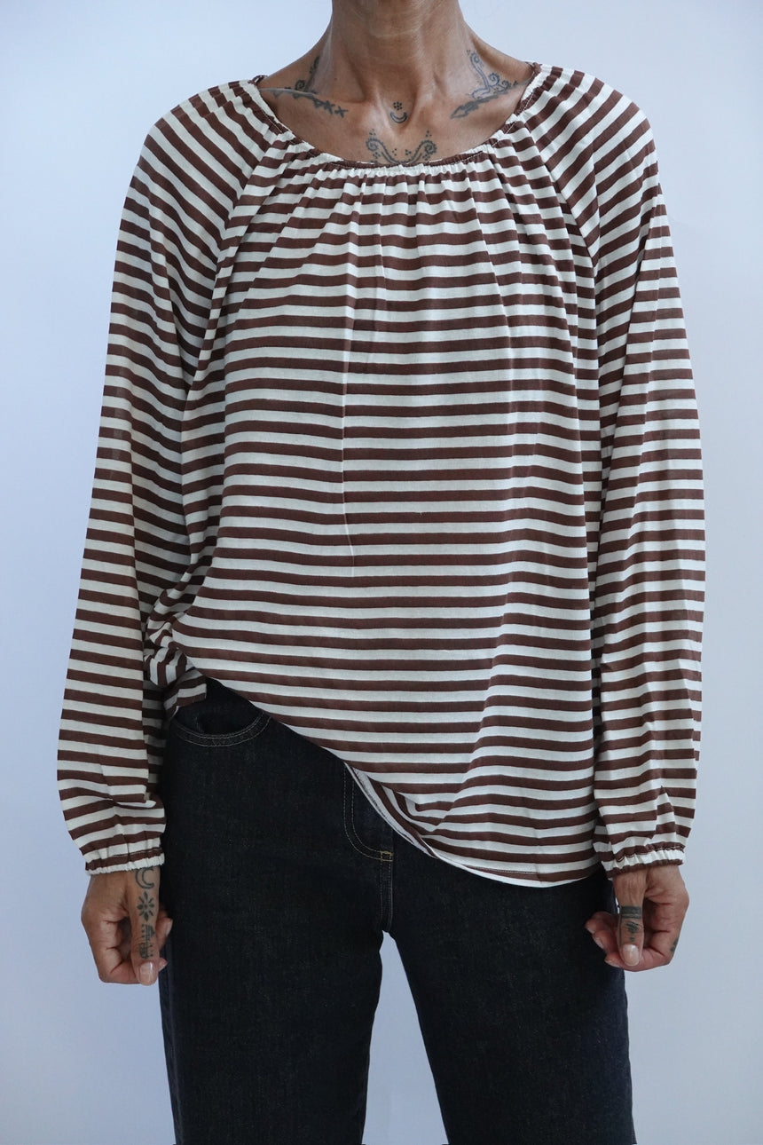 Blusa in jersey a righe