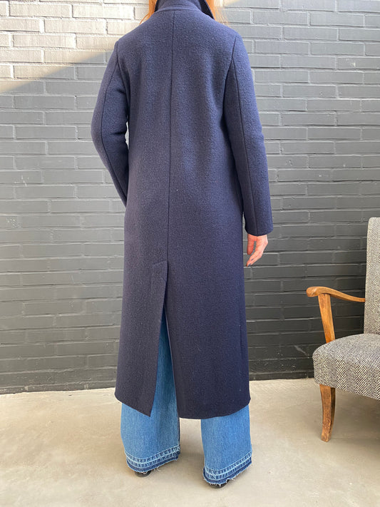 Boiled wool coat