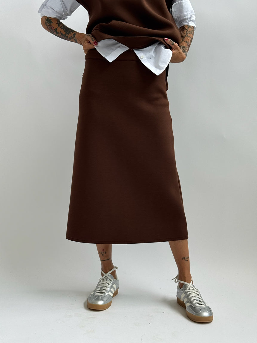 Gonna longuette neoprene