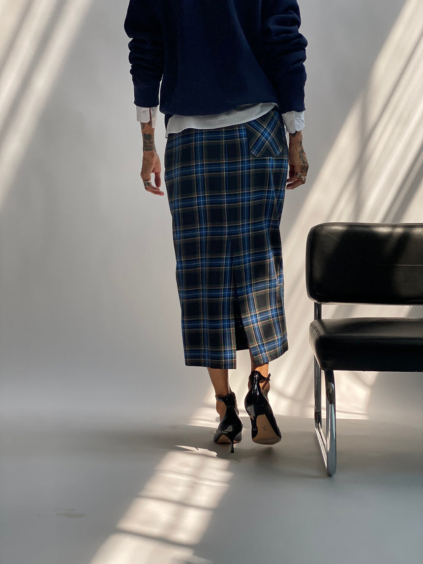 Gonna longuette tartan
