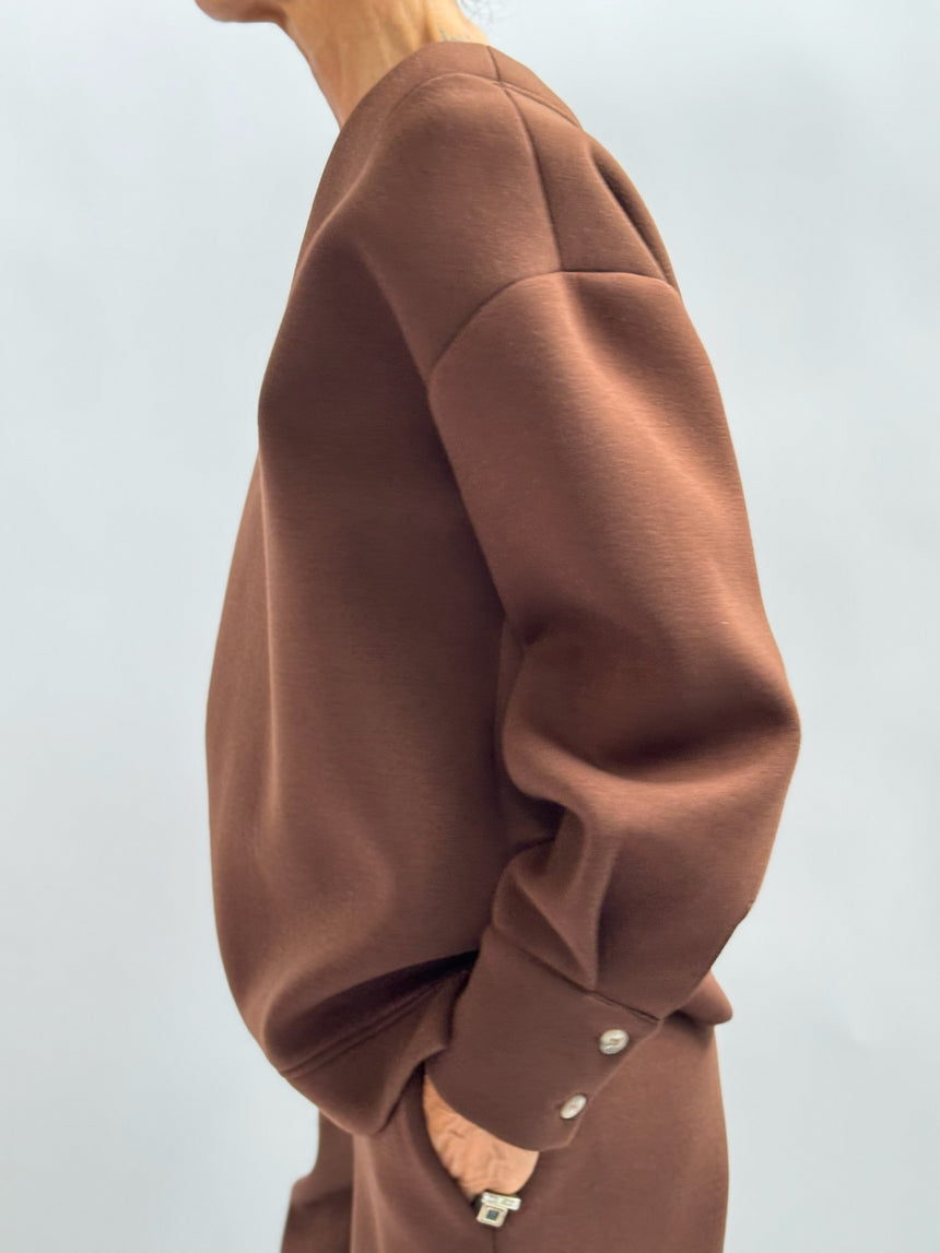 Felpa scollo V neoprene