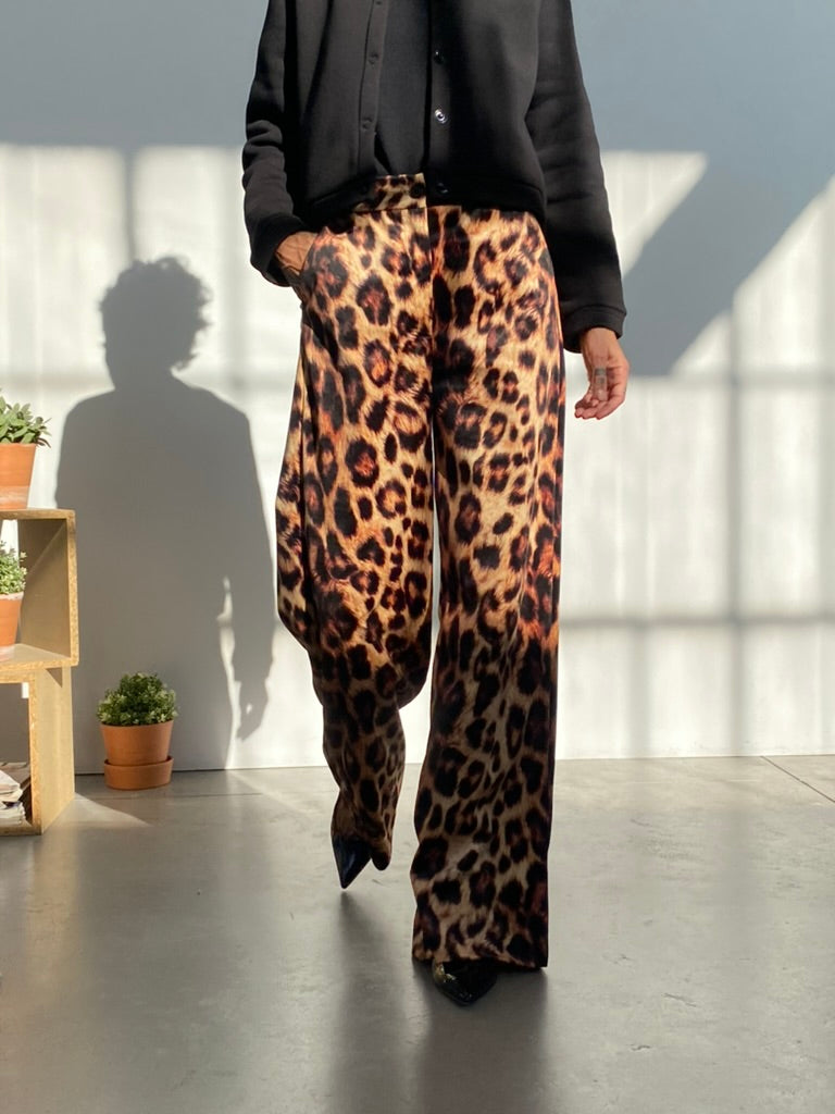 Spotted palazzo trousers