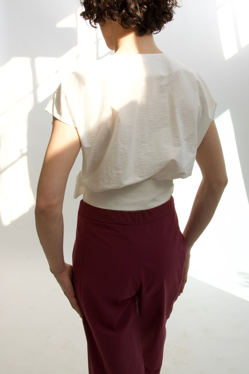 Blouse with sash