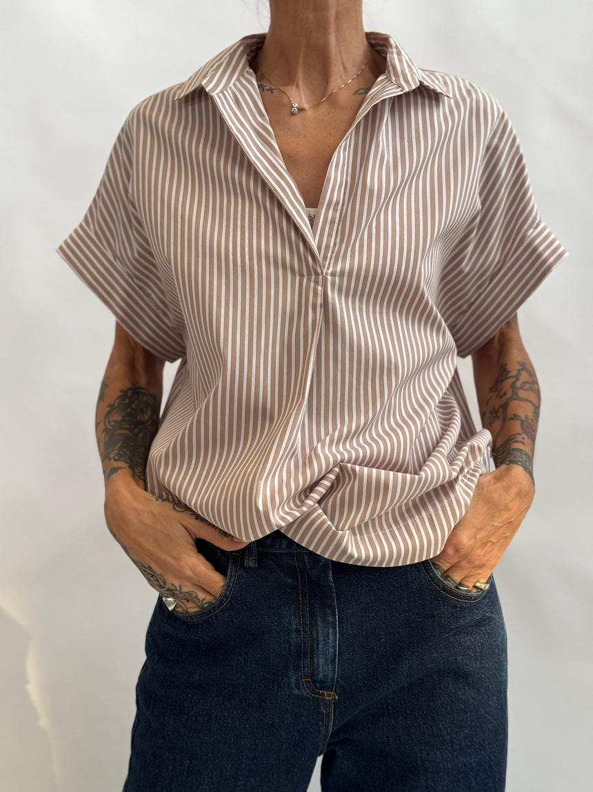 Camicia polo a righe