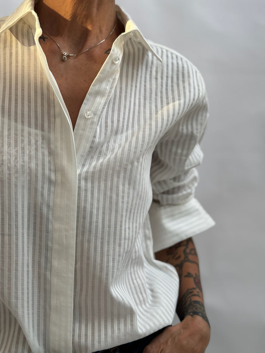 Camicia a uomo in cotone a righe