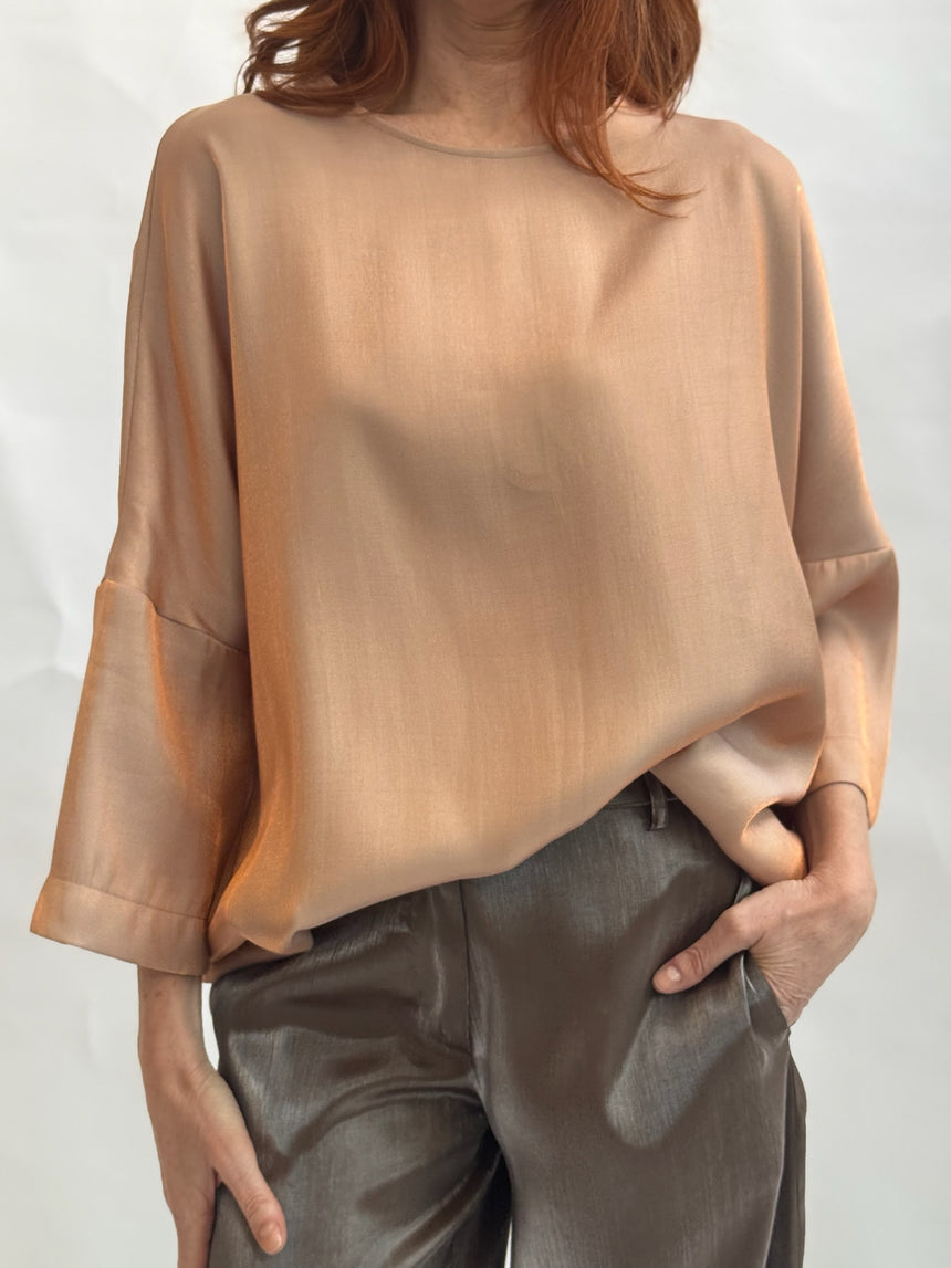 Blusa oversize cangiante