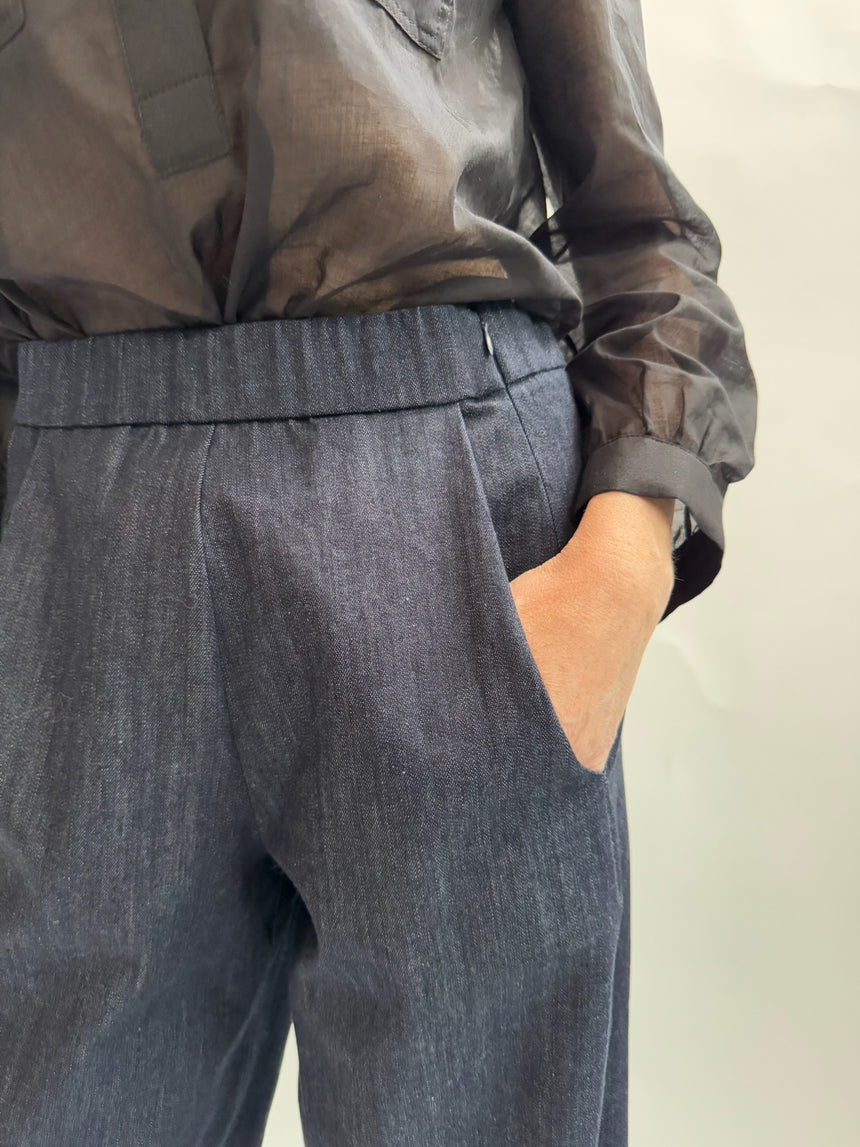 Pantalone balloon in denim