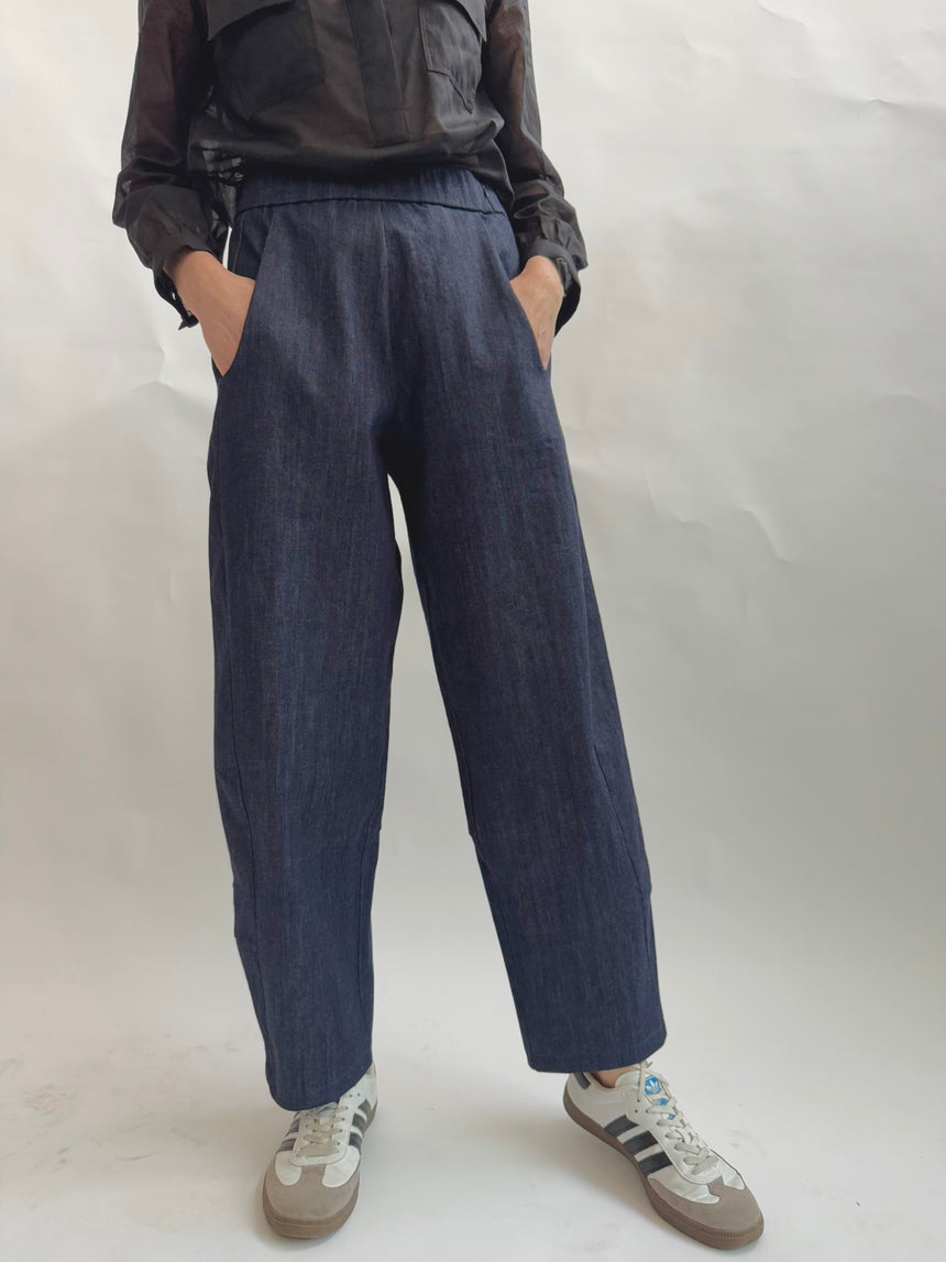 Pantalone balloon in denim