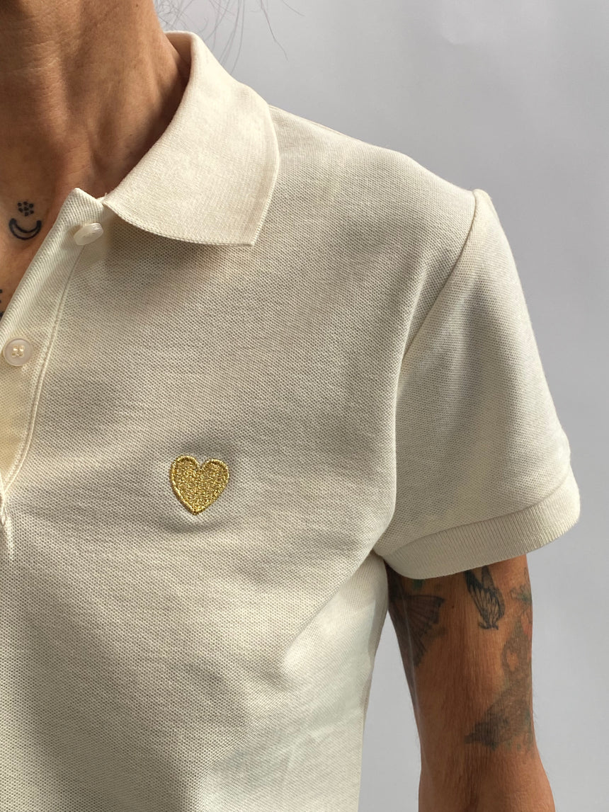 Polo in piquet con ricamo