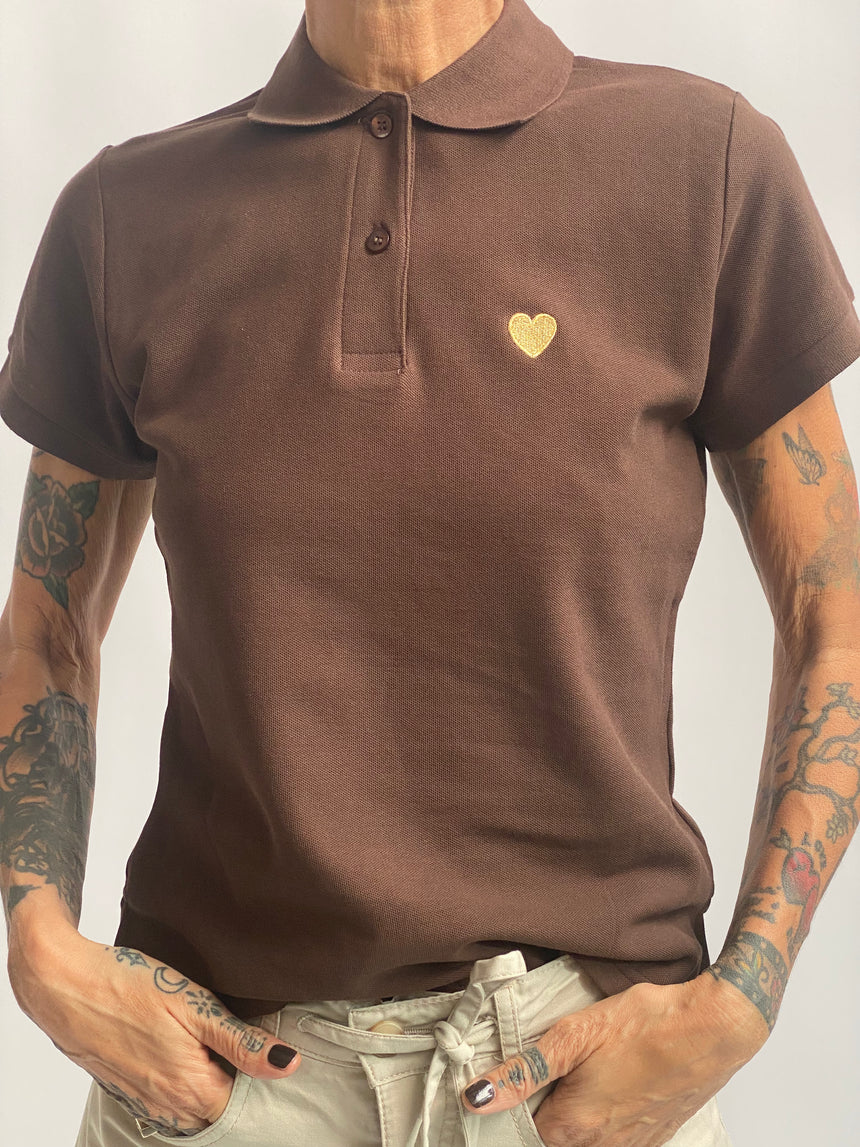 Polo in piquet con ricamo