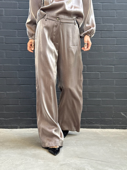 Pantalone largo cangiante