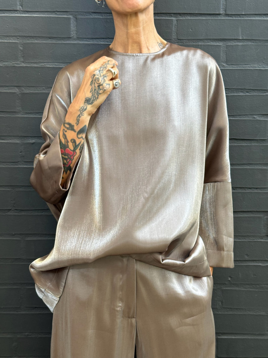 Blusa oversize cangiante