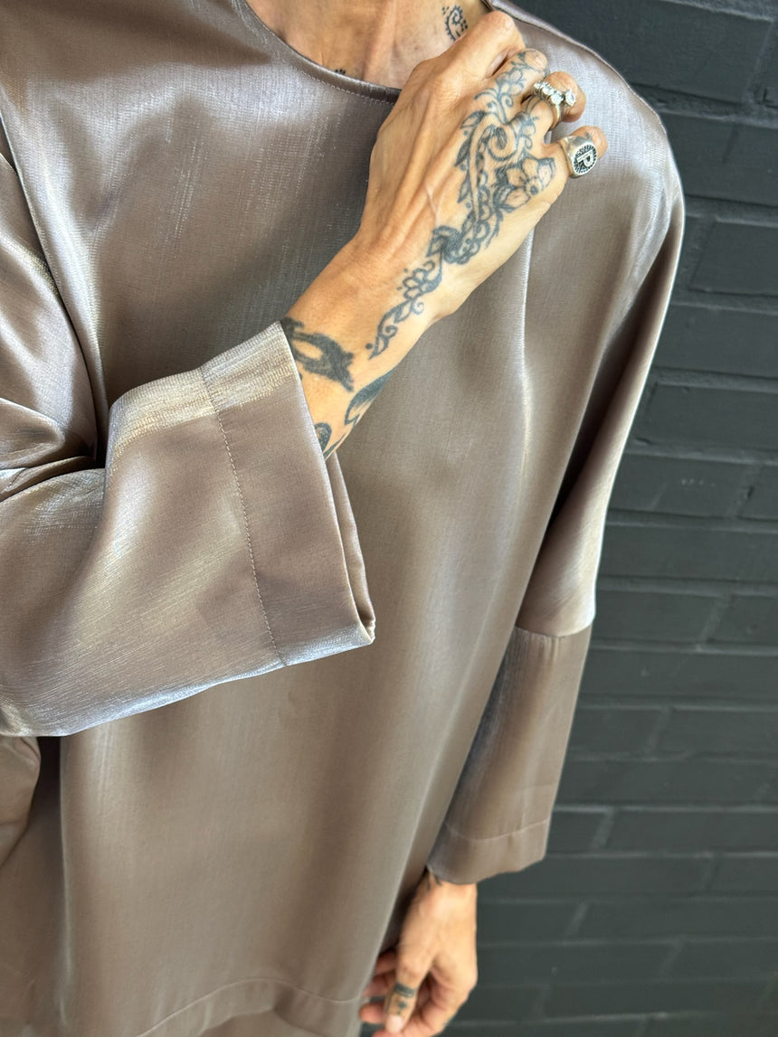 Blusa oversize cangiante
