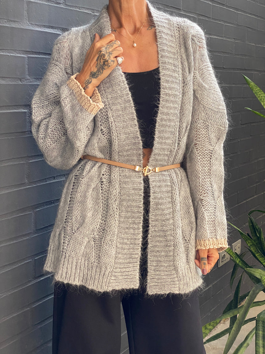 Cardigan trecce