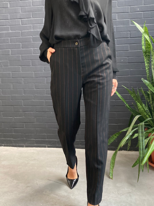 New York pinstripe trousers