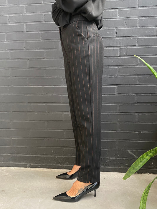 New York pinstripe trousers