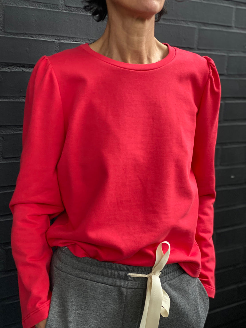 Puff shoulder sweatshirt