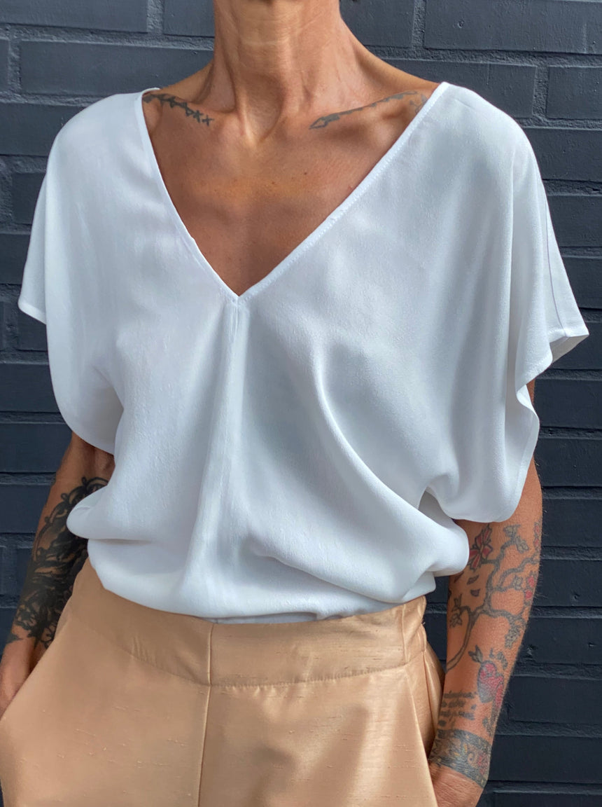 V-neck blouse